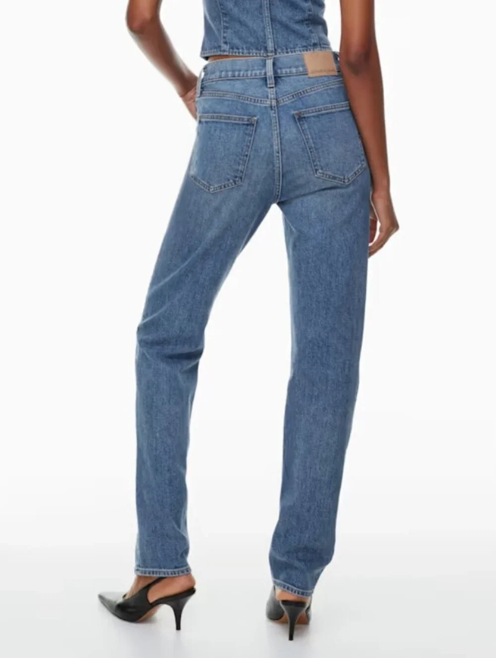 Aritzia Denim Forum 90s Hi-Rise Drainpipe Slim Jeans 28 Button Fly Straight